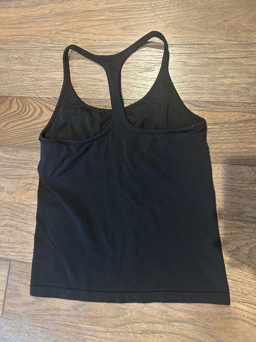 Athleta Black Ribbed Racerback Tank - Picture 2 of 3
